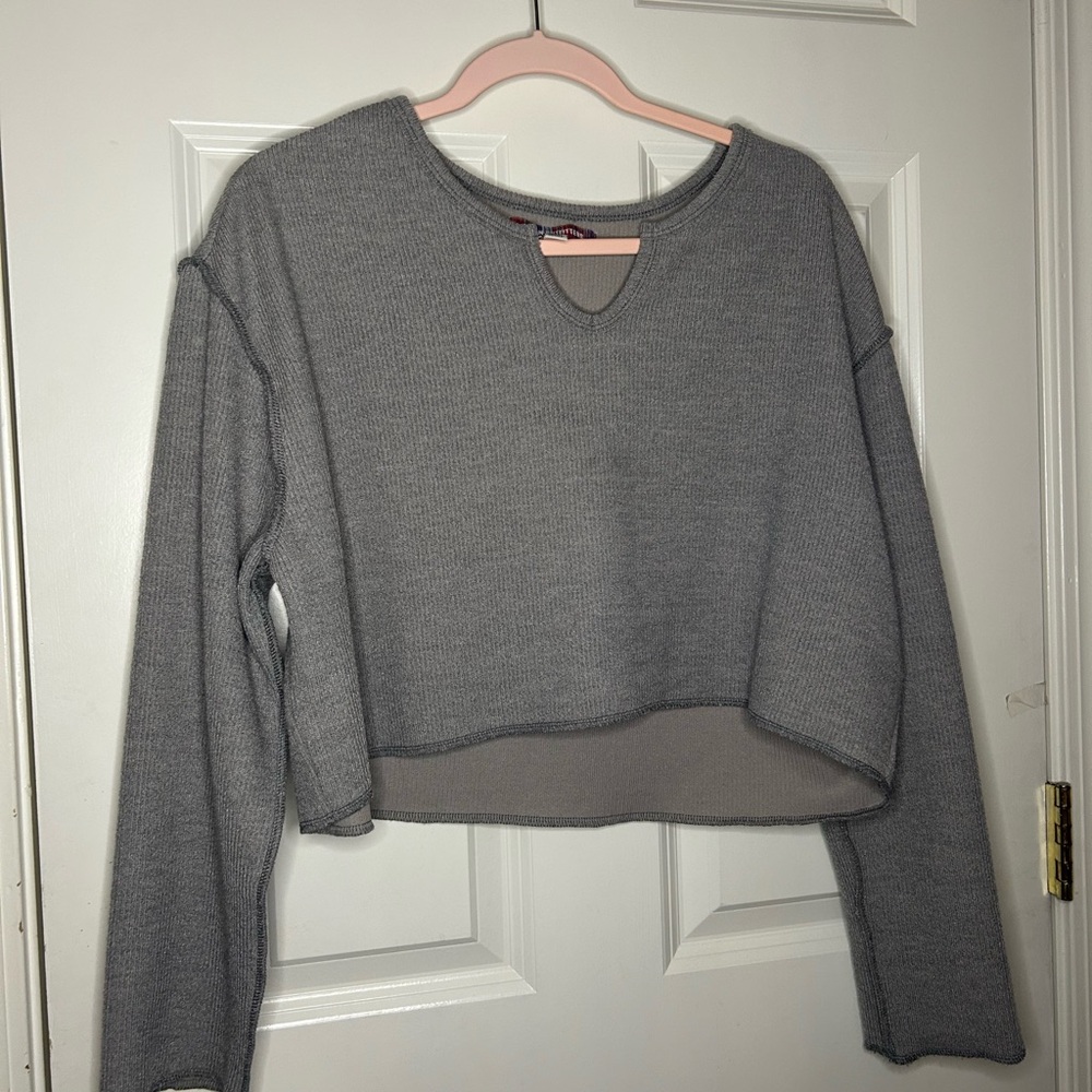 Gray Women's Knit Top